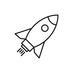 Rocket icon vector. Startup rocket sign