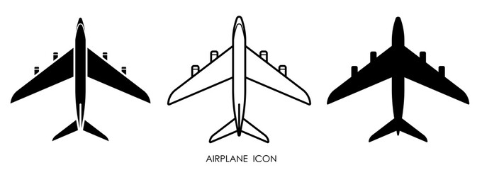 civil aircraft icon. Airplane symbol for website. Vector in flat style © RNko