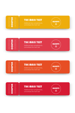 Design layout of a discount coupon flyer or banner. Suitable for a website or social networks. Vector illustration