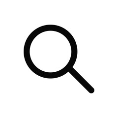 Search icon vector. Magnifying glass sign