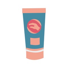 Hand cream tube Vector illustration on a white background