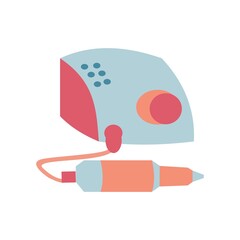 Manicure machine Vector flat icon on a white background