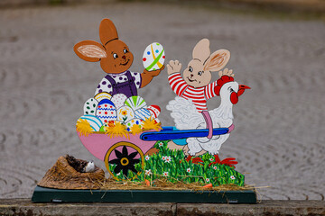 The traditional easter bunny of Herleshausen in Hesse