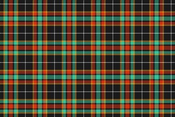 bright red and green stripes with white threads on black checkered costume fabric seamless texture for gingham, plaid, tablecloths, shirts, tartan, clothes, dresses, bedding, blankets