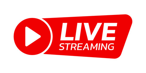 Live stream icon or button. Online broadcast logo. Vector illustration.