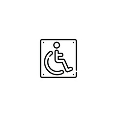 disabled icon vector sign symbol
