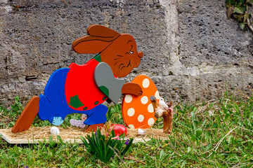 The traditional easter bunny of Herleshausen in Hesse