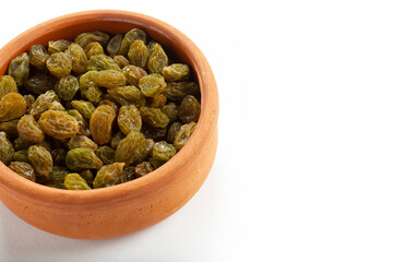  Dried yellow grapes. Healthy eating.