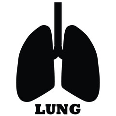 lung icon design vector graphic