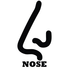 nose icon design vector graphic