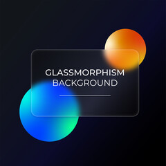 Glassmorphism. Abstract background. Design template of flyer, banner, cover, poster. Vector.