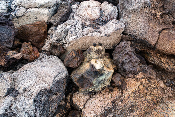 Volcanic rocks - cold lava at Leirhnjukur (Lake Myvatn - Krafla), Iceland, Europe