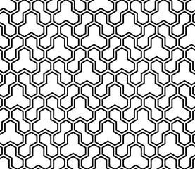 Geometric Seamless Black and White Pattern