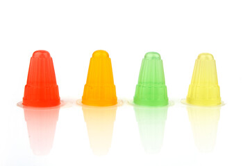 A colorful jelly isolated on white background