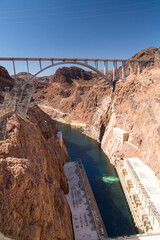 Fototapeta premium Hoover Dam on the border between Nevada and Arizona