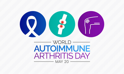 World Autoimmune arthritis day is observed each year on May 20. it is the name given to a group of arthritis types where a person's immune system attacks itself. the result is inflammation in a joint.