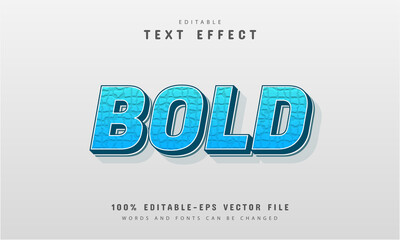 Blue bold text effect with texture