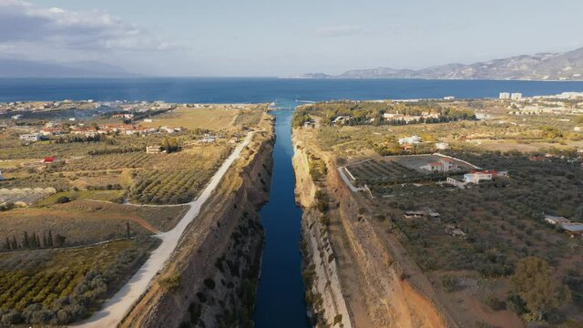 Aerial, Canal Of Corinth, Greece