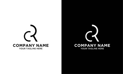 initial letter logo CR, RC, logo template