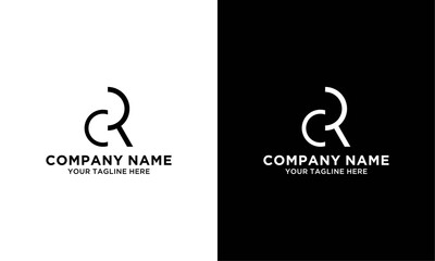 Obraz premium initial letter logo CR, RC, logo template