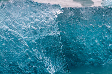 Iceberg closeup on the Jökulsárlón Glacial Lagoon, Iceland, Europe