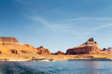 Fototapeta na wymiar Lake Powell and the Glen Canyon in Utah and Arizona