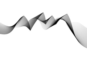 Abstract wave element. Stylized line art background. Data visualization dynamic wave pattern vector. 