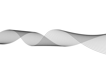 Abstract wave element. Stylized line art background. Data visualization dynamic wave pattern vector. 