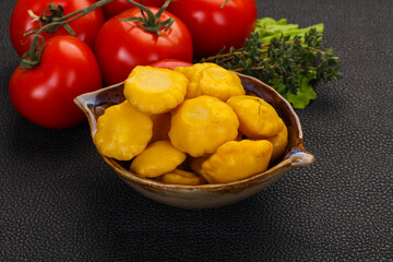 Tasty marinated patisson