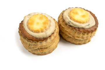 vol au vent isolé sur un fond blanc