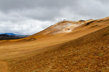 Obraz premium Hverir at the Myvatn Geothermal Area, Iceland, Europe