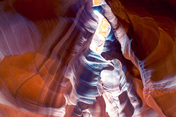 Antelope Canyon is a slot canyon on Navajo land east of Page, Arizona