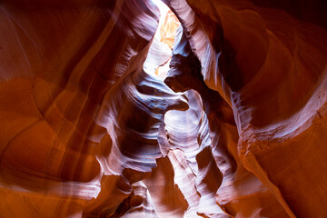 Antelope Canyon is a slot canyon on Navajo land east of Page, Arizona - 423946298