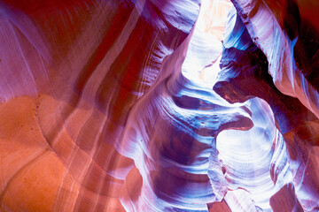 Antelope Canyon is a slot canyon on Navajo land east of Page, Arizona