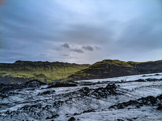 Landscape from the Sólheimajökull Glacier, Iceland, Europe