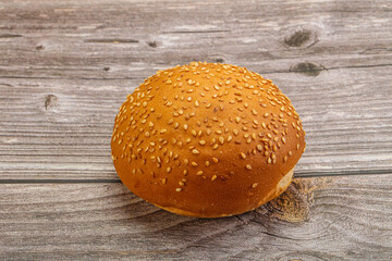 Burger bun with sesame seeds