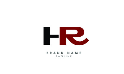 Alphabet letters Initials Monogram logo HR, RH,H and R