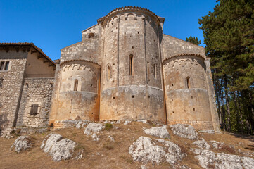 Fototapeta na wymiar Abbey of Santa Maria Assunta of Bominaco in Abruzzo Italy.