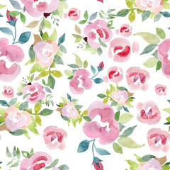 Summer blossoming delicate roses on blooming flowers festive background, pastel and soft bouquet floral card
