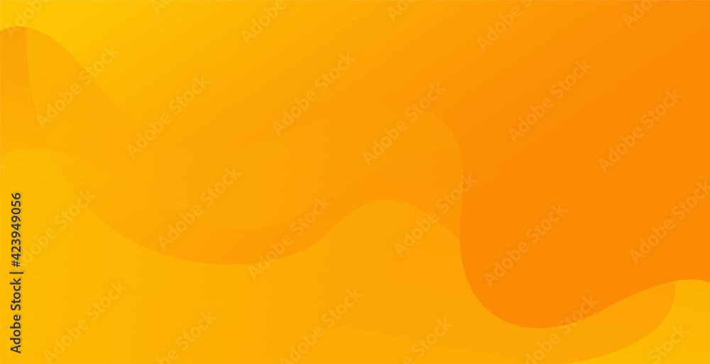 Poster minimal gradient orange wavy shapes background vector