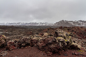 Caldera at Lake Askja, Iceland, Europe