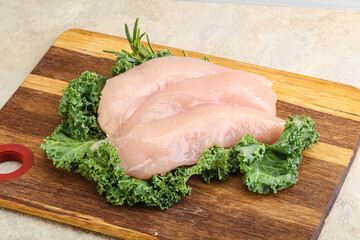 Raw small chicken fillet for cooking