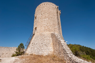 Medieval Castle of Bominaco in Caporciano.Abruzzo-Italy