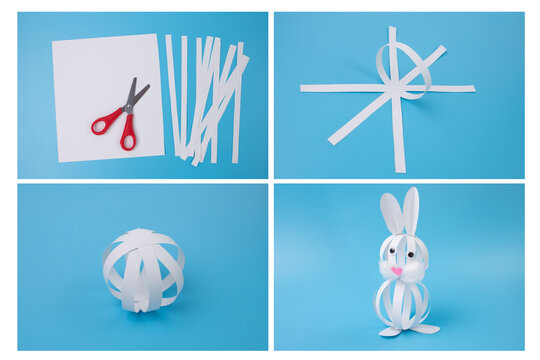handmade craft for kids, paper bunny