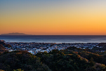 sunset over the sea