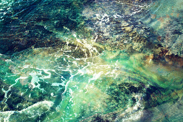 abstract background of waves of water creating swirls and ripples