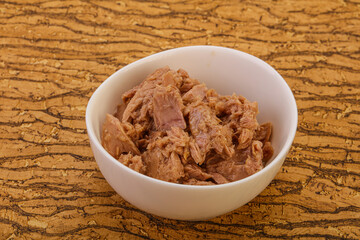 Canned tuna fillet for salad