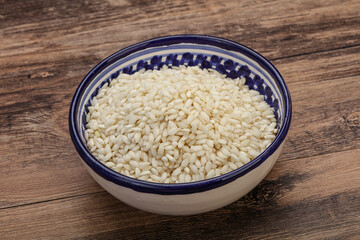 Raw arborio rice for Risotto