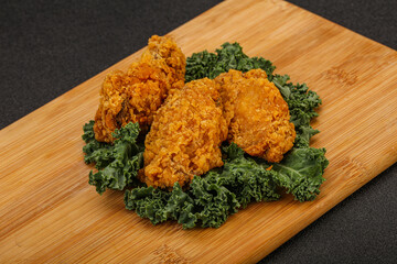 Hot fried crispy chicken wings