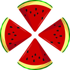 Watermelon. Fruits, berries. Summer symbol. Healthy diet.